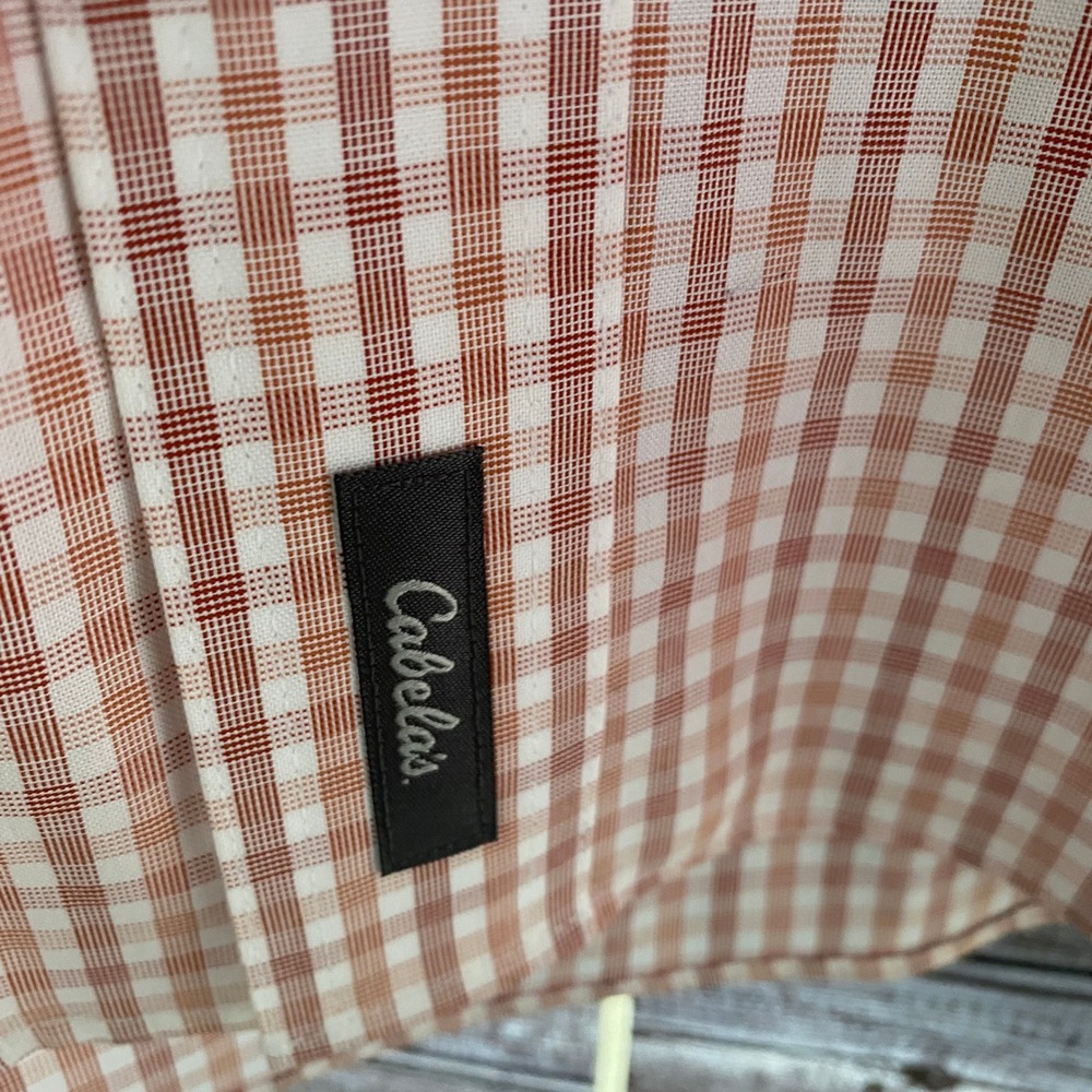 Cabela's Men's Short-Sleeved Button-Down Shirt Size 2XL White Red Plaid NWT - Picture 5 of 8